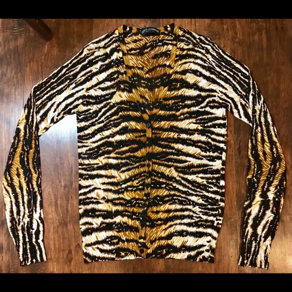 Dolce & Gabbana / Tiger Print Cardigan